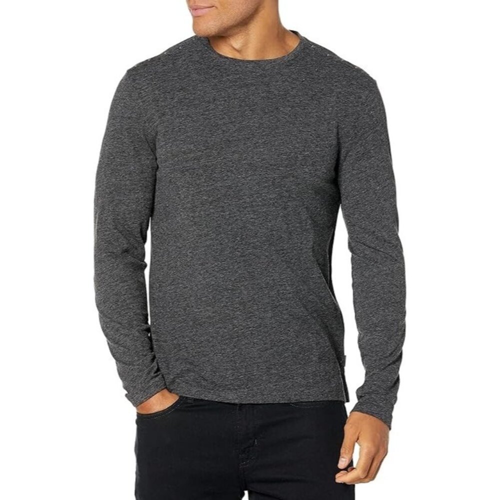 John Varvatos Mens Small Long Sleeve Dover Crew T-Shirt Shoulder Rivets NEWD